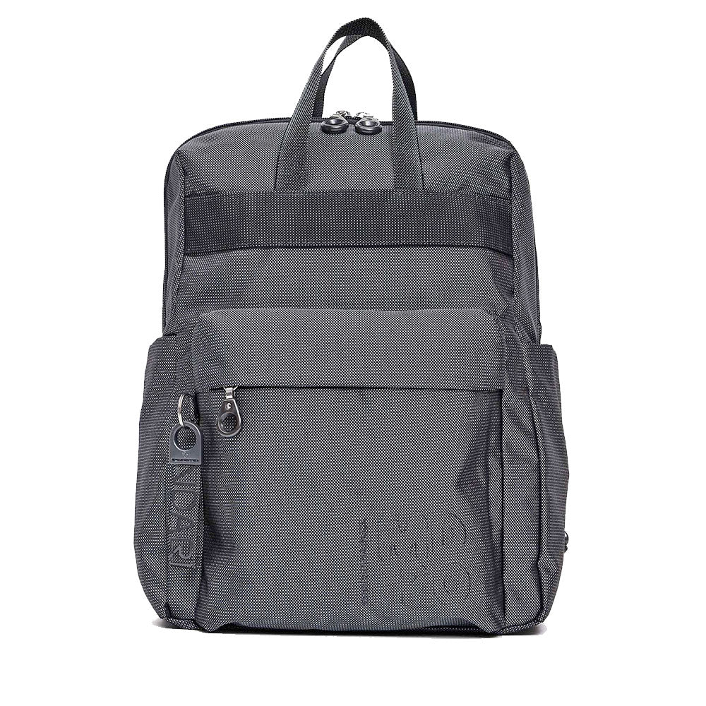Fabric Backpack MANDARINA DUCK MD20 with Two Handles and 13" Laptop Compartment in Steel
