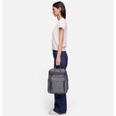 Fabric Backpack MANDARINA DUCK MD20 with Two Handles and 13" Laptop Compartment in Steel