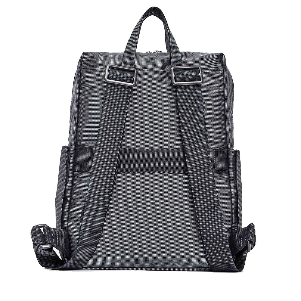 Fabric Backpack MANDARINA DUCK MD20 with Two Handles and 13" Laptop Compartment in Steel