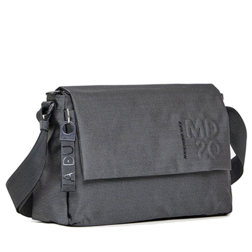 Borsa Donna a Tracolla MANDARINA DUCK Chiusa con Pattina in Tessuto colore Steel Linea MD20