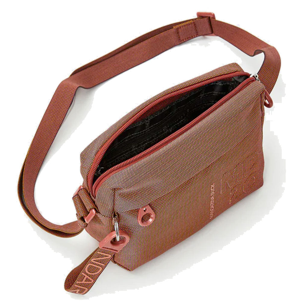 Borsa Donna a Tracolla Piccola MANDARINA DUCK in Tessuto colore Pecan Nut Linea MD20 - P10QMT34