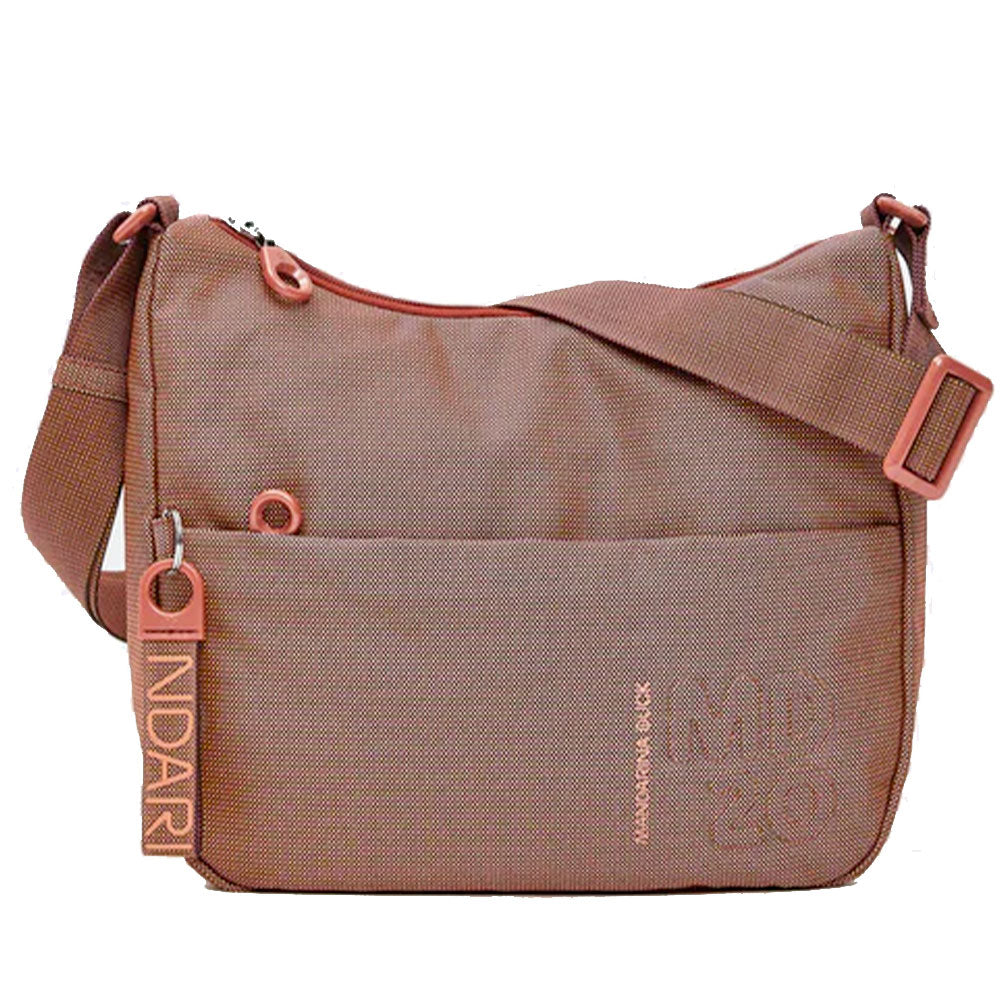 Borsa Donna Hobo a Tracolla MANDARINA DUCK in Tessuto Pecan Nut Linea MD20 Misura Media