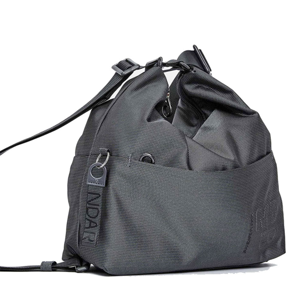 Borsa Donna a Spalla MANDARINA DUCK in Tessuto Steel Linea MD20 con Portabilità Anche a Zaino