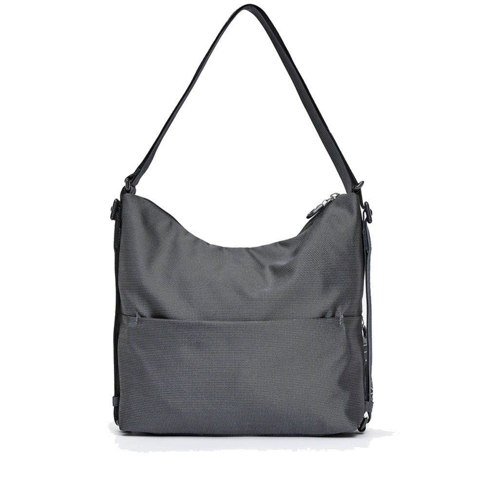 Borsa Donna a Spalla MANDARINA DUCK in Tessuto Steel Linea MD20 con Portabilità Anche a Zaino