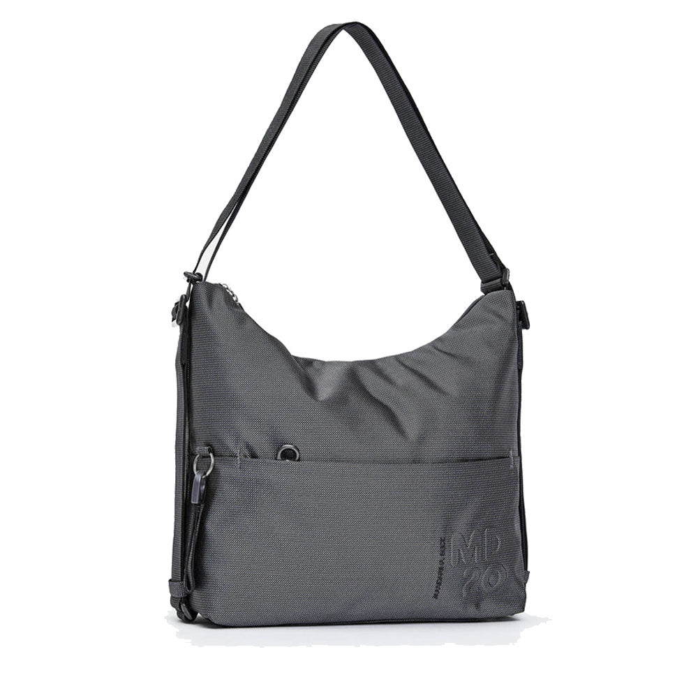 Borsa Donna a Spalla MANDARINA DUCK in Tessuto Steel Linea MD20 con Portabilità Anche a Zaino