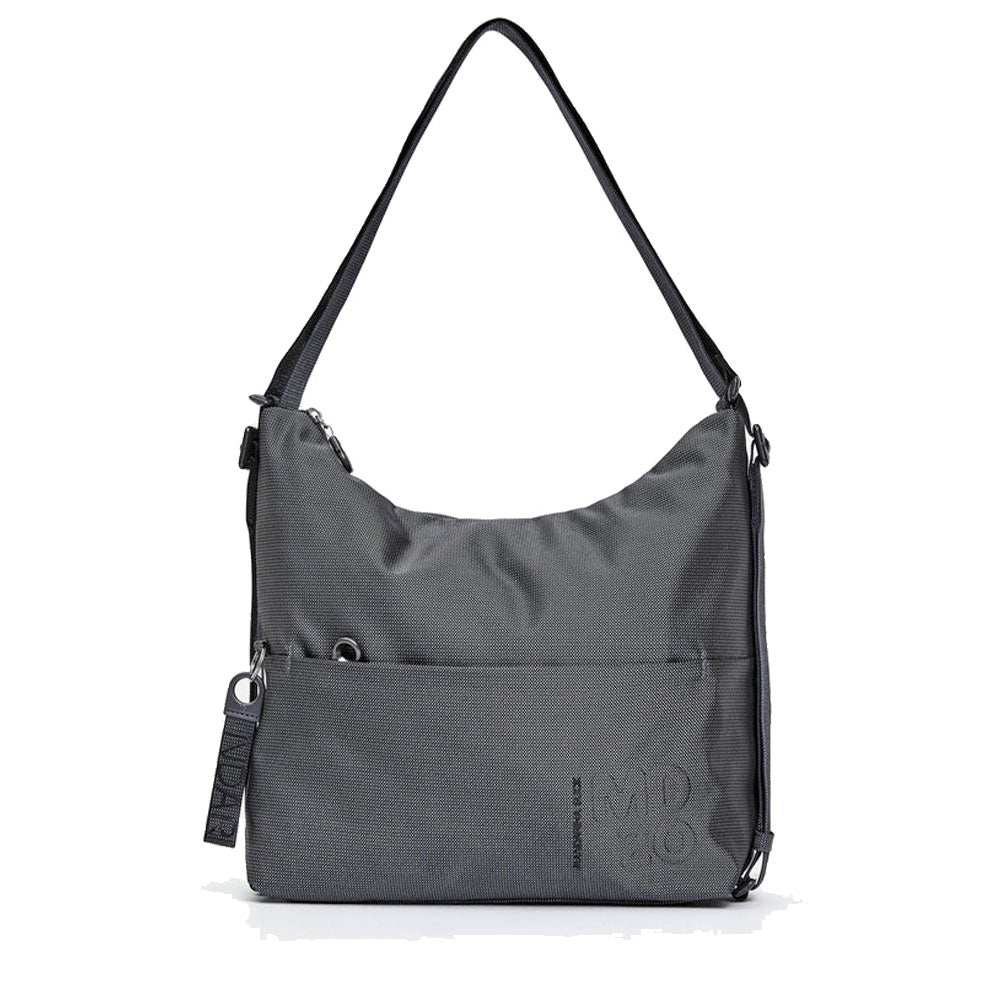 Borsa Donna a Spalla MANDARINA DUCK in Tessuto Steel Linea MD20 con Portabilità Anche a Zaino