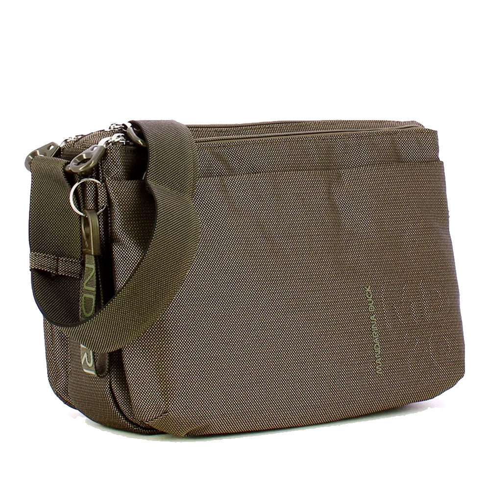 Borsa Donna a Tracolla Tre Scomparti MANDARINA DUCK in Tessuto Linea MD20 Colore Pirite