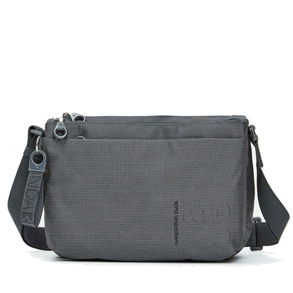 Borsa Donna a Tracolla Tre Scomparti MANDARINA DUCK in Tessuto Linea MD20 Colore Steel
