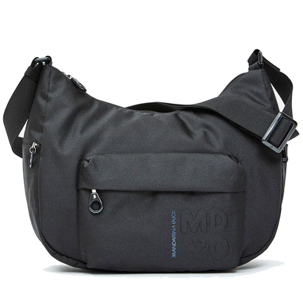 Borsa Donna a Tracolla a Mezzaluna MANDARINA DUCK in Tessuto Linea MD20 Colore Nero