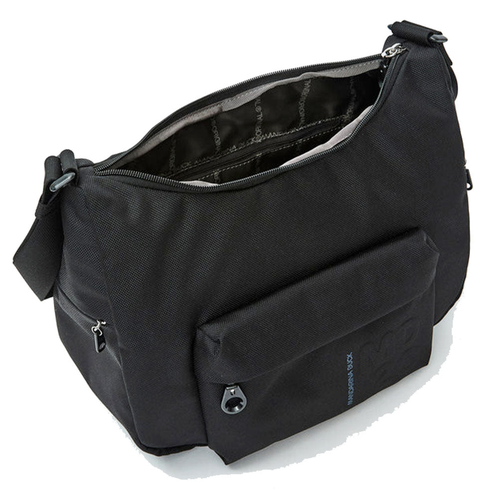 Borsa Donna a Tracolla a Mezzaluna MANDARINA DUCK in Tessuto Linea MD20 Colore Nero
