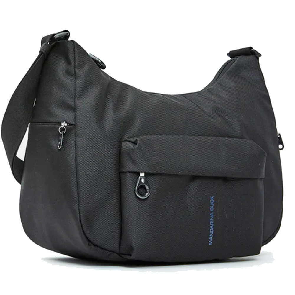 Borsa Donna a Tracolla a Mezzaluna MANDARINA DUCK in Tessuto Linea MD20 Colore Nero