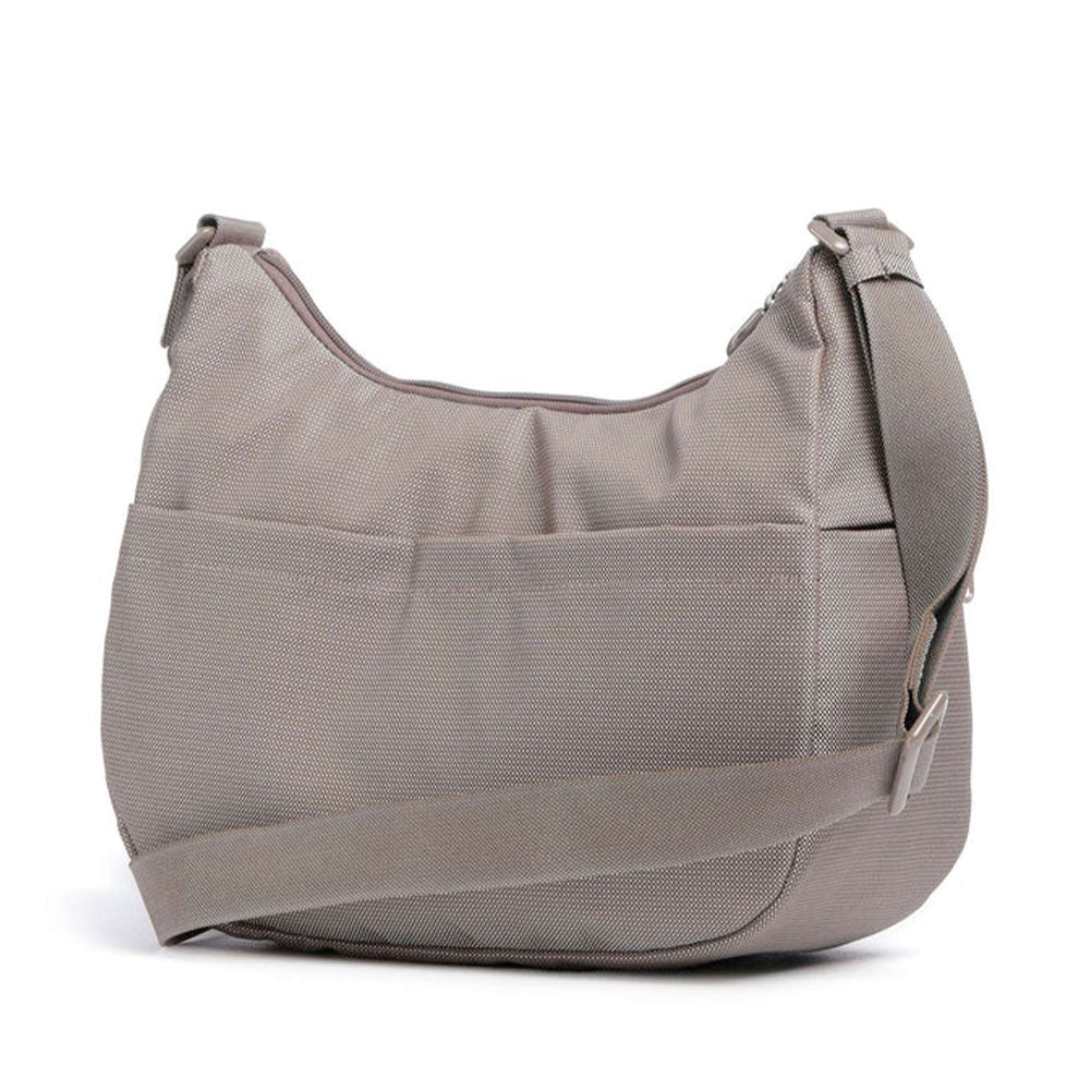 Borsa Donna a Tracolla a Mezzaluna MANDARINA DUCK in Tessuto Linea MD20 Colore Taupe