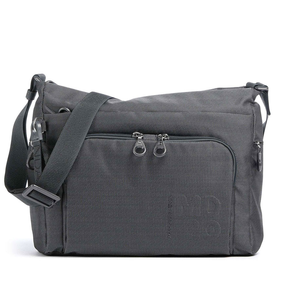 Borsa Donna a Tracolla con Tasca Frontale MANDARINA DUCK in Tessuto Linea MD20 Colore Steel