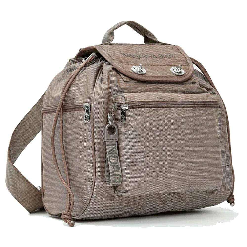 Zaino Utility Donna Mandarina Duck in Tessuto Linea MD20 Colore Taupe