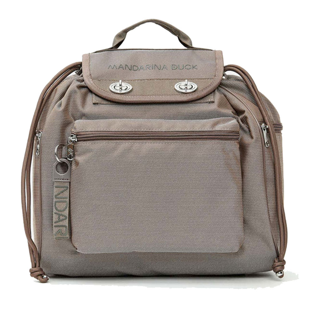 Zaino Utility Donna Mandarina Duck in Tessuto Linea MD20 Colore Taupe