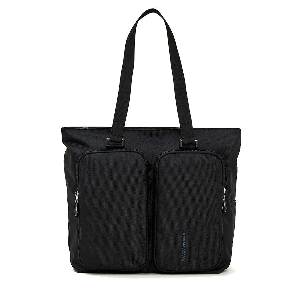 Shopping Bag Donna MANDARINA DUCK linea MD20 in Tessuto Nero