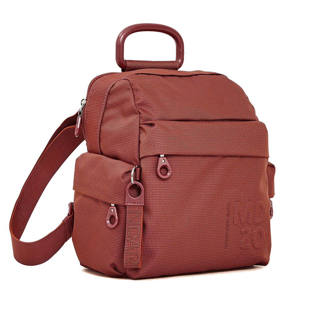 Zaino Piccolo Donna MANDARINA DUCK linea MD20 in Tessuto Colore Cranberry