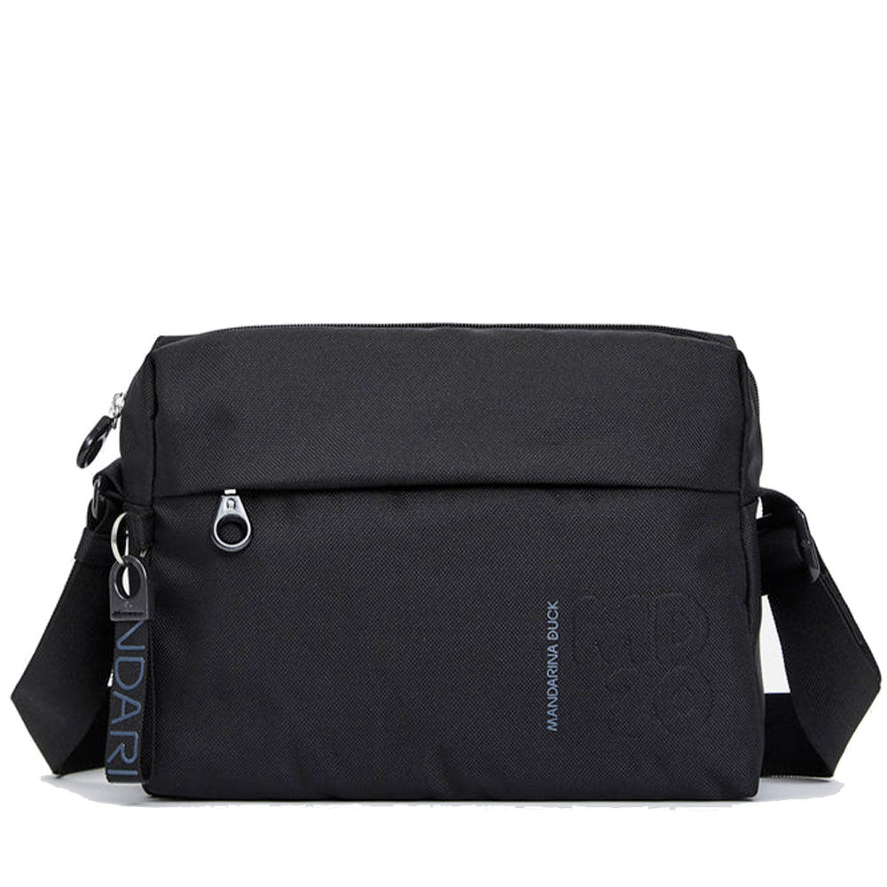 Borsa Donna a Tracolla MANDARINA DUCK in Tessuto colore Nero Linea MD20 Chiusa con Zip