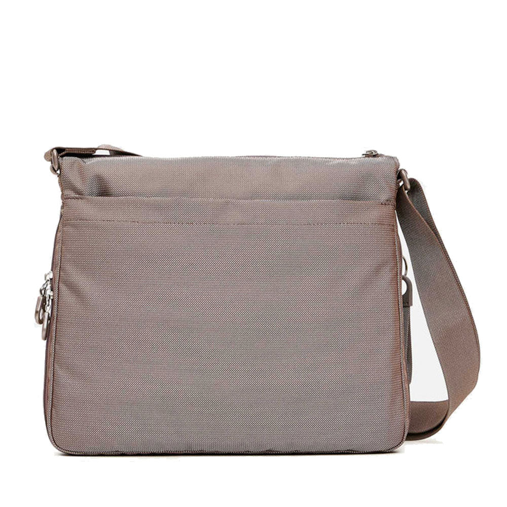 Borsa Donna a Tracolla MANDARINA DUCK Espandibile in Tessuto Linea MD20 Colore Taupe Misura Grande