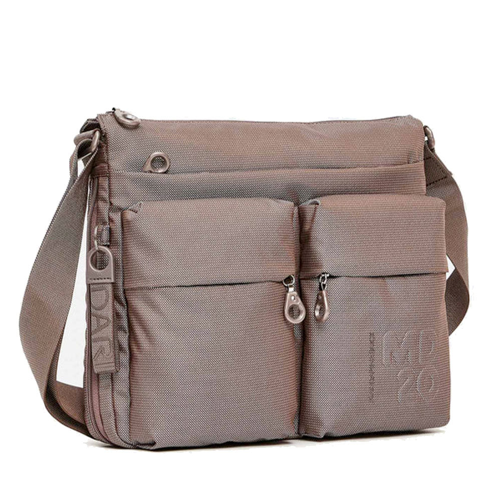 Borsa Donna a Tracolla MANDARINA DUCK Espandibile in Tessuto Linea MD20 Colore Taupe Misura Grande
