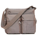 Borsa Donna a Tracolla MANDARINA DUCK Espandibile in Tessuto Linea MD20 Colore Taupe Misura Grande
