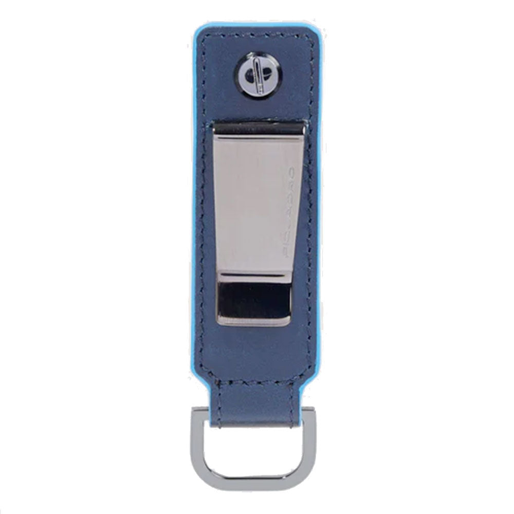 Portachiavi Uomo PIQUADRO in Pelle Blu Linea Blue Square - PC7089B2