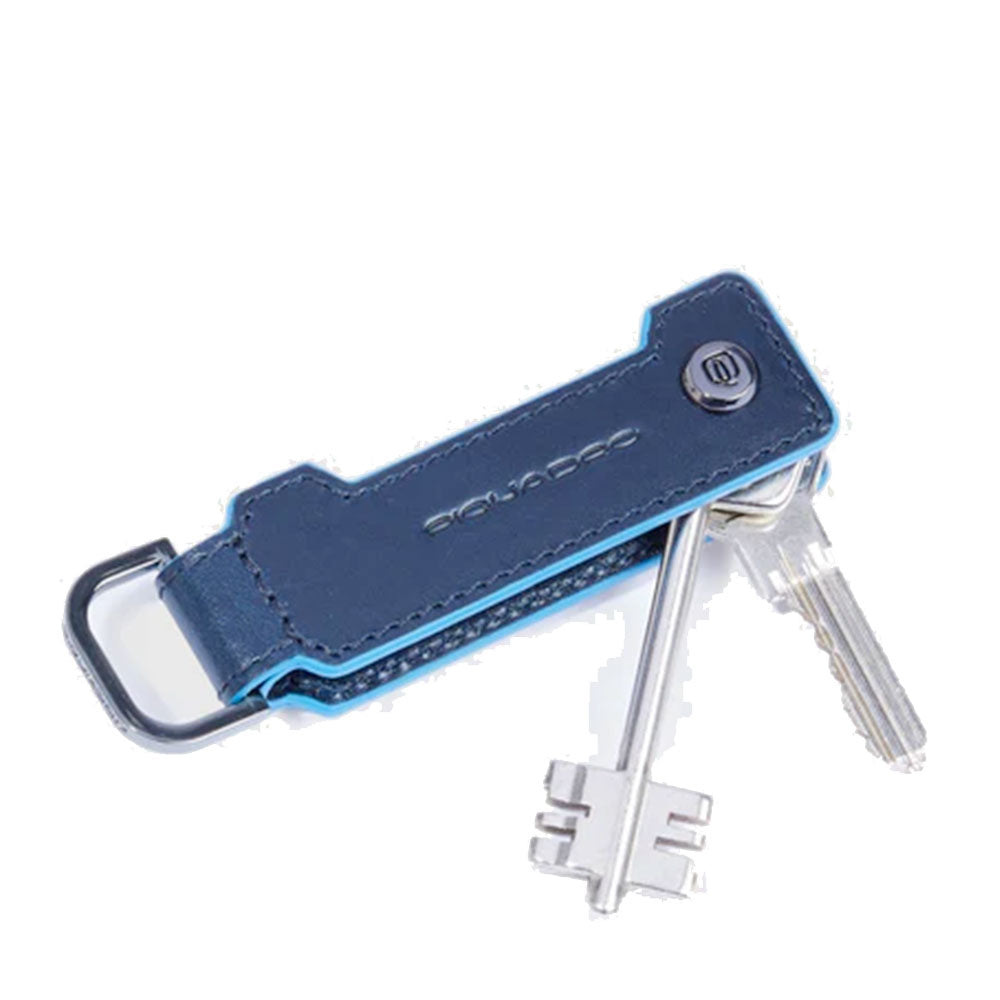 Portachiavi Uomo PIQUADRO in Pelle Blu Linea Blue Square - PC7089B2