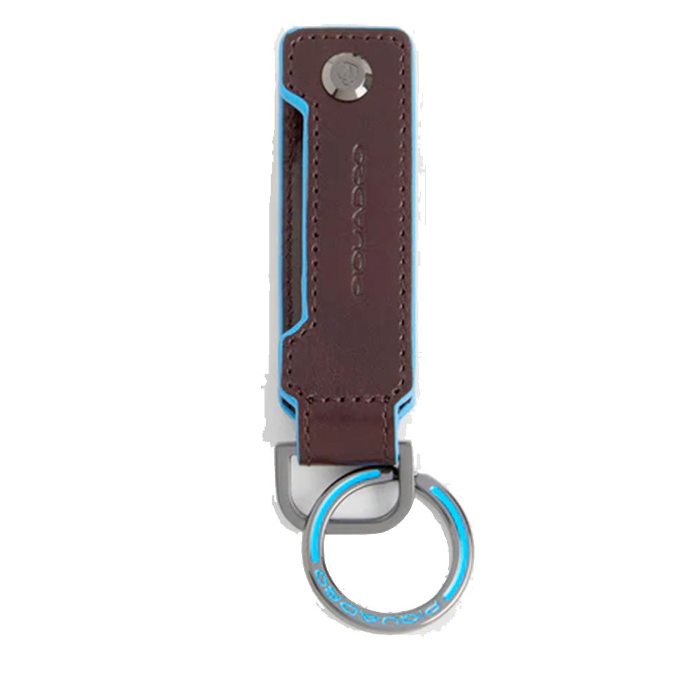 Portachiavi Uomo PIQUADRO in Pelle Mogano Linea Blue Square - PC7089B2