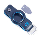 Portachiavi Uomo Per AirTag e CONNEQU 4.0 PIQUADRO in Pelle Blu Linea Blue Square - PC7090B2
