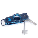 Portachiavi Uomo Per AirTag e CONNEQU 4.0 PIQUADRO in Pelle Blu Linea Blue Square - PC7090B2