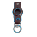Portachiavi Uomo Per AirTag e CONNEQU 4.0 PIQUADRO in Pelle Mogano Linea Blue Square - PC7090B2