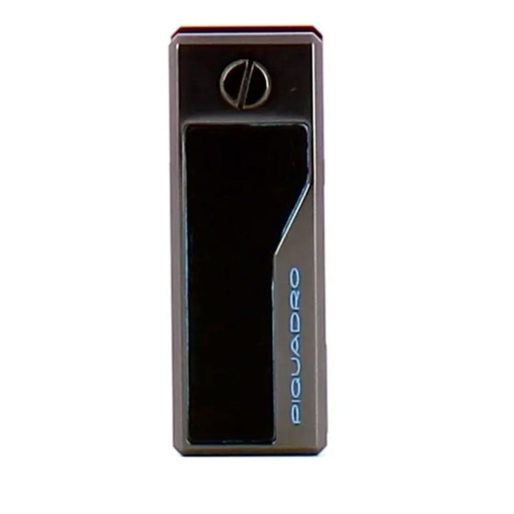 Portachiavi Uomo Modular PIQUADRO in Alluminio e Pelle Colore Nero Linea Blue Square - PC7202B2