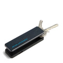 Portachiavi Uomo PIQUADRO in Metallo e Pelle con Tracker Blu Linea Blue Square - PC7287B2
