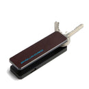 Portachiavi Uomo PIQUADRO in Metallo e Pelle con Tracker Mogano Linea Blue Square - PC7287B2