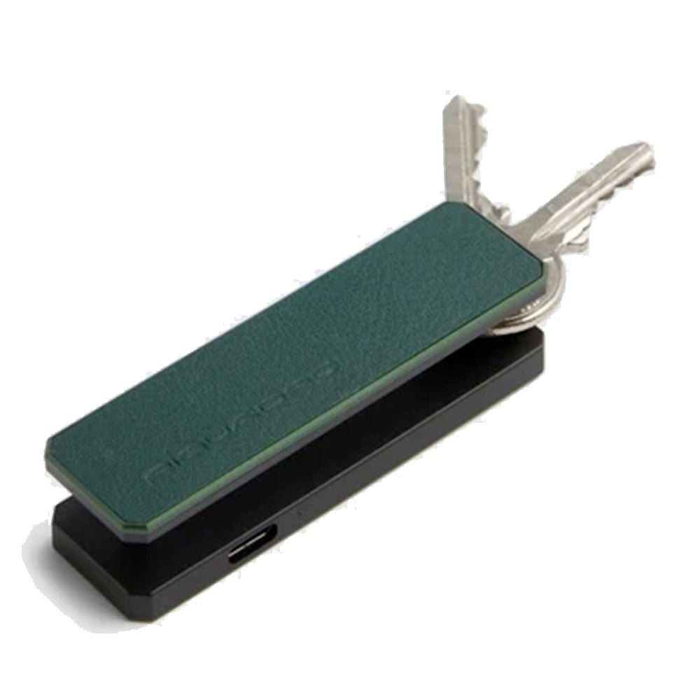 Portachiavi Uomo PIQUADRO in Metallo e Pelle con Tracker Verde - PC7287S145