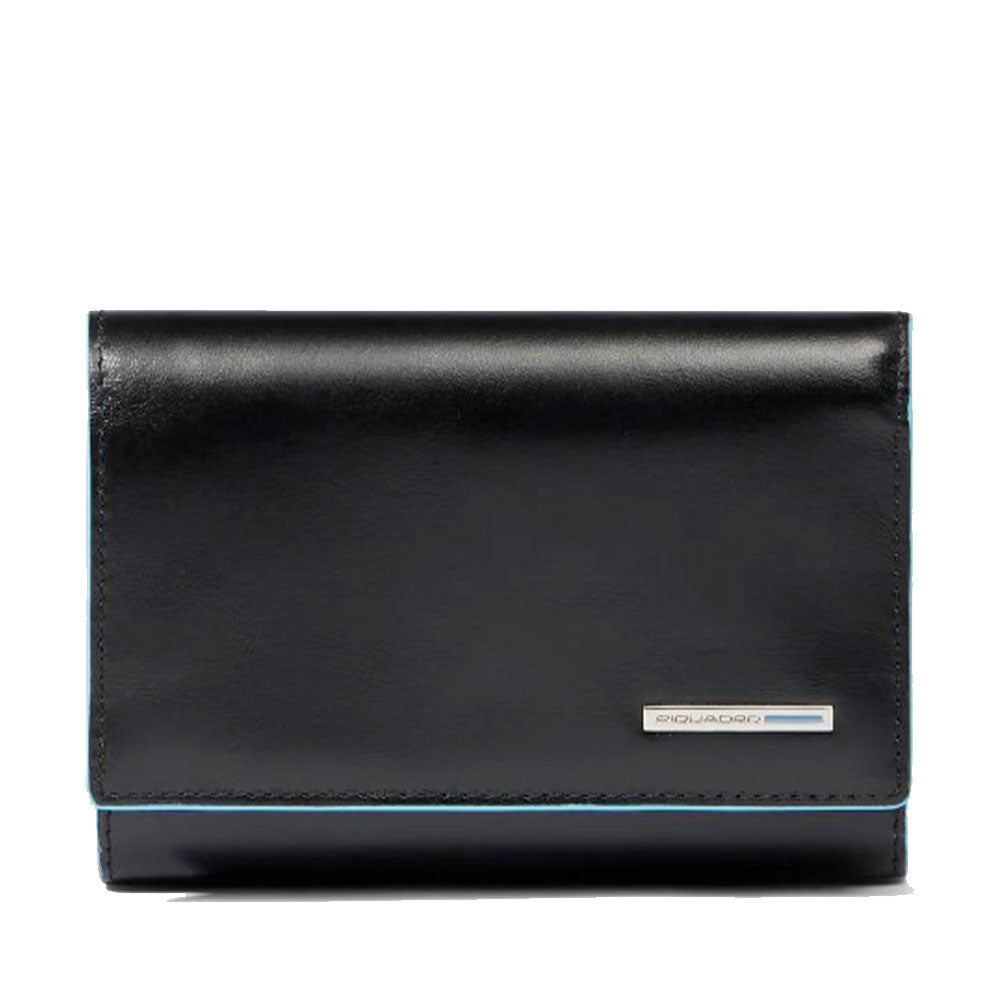 Portafoglio Donna Piccolo PIQUADRO In Pelle Nera Linea Blue Square - PD6471B2R