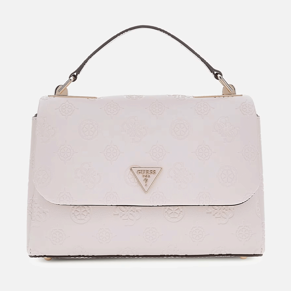 Borsa Donna a Mano con Tracolla GUESS Linea Tisha colore Stone Logo Misura Piccola