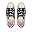 Sneakers PATRIZIA PEPE Girl linea Fly Crazy Kids in Ecopelle Laminata Platino e Glitter Neri
