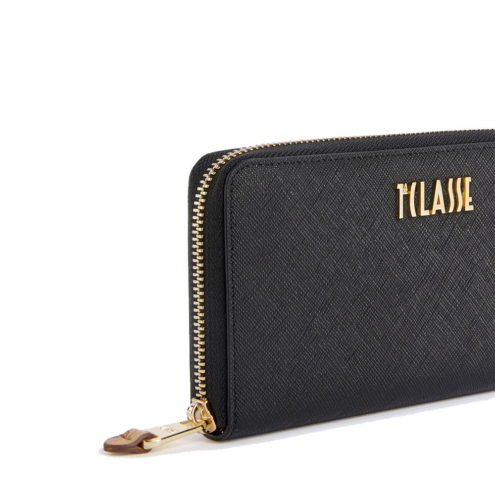 Portafoglio Donna Zip Around 1A Classe Alviero Martini linea Windy City Nero PM75