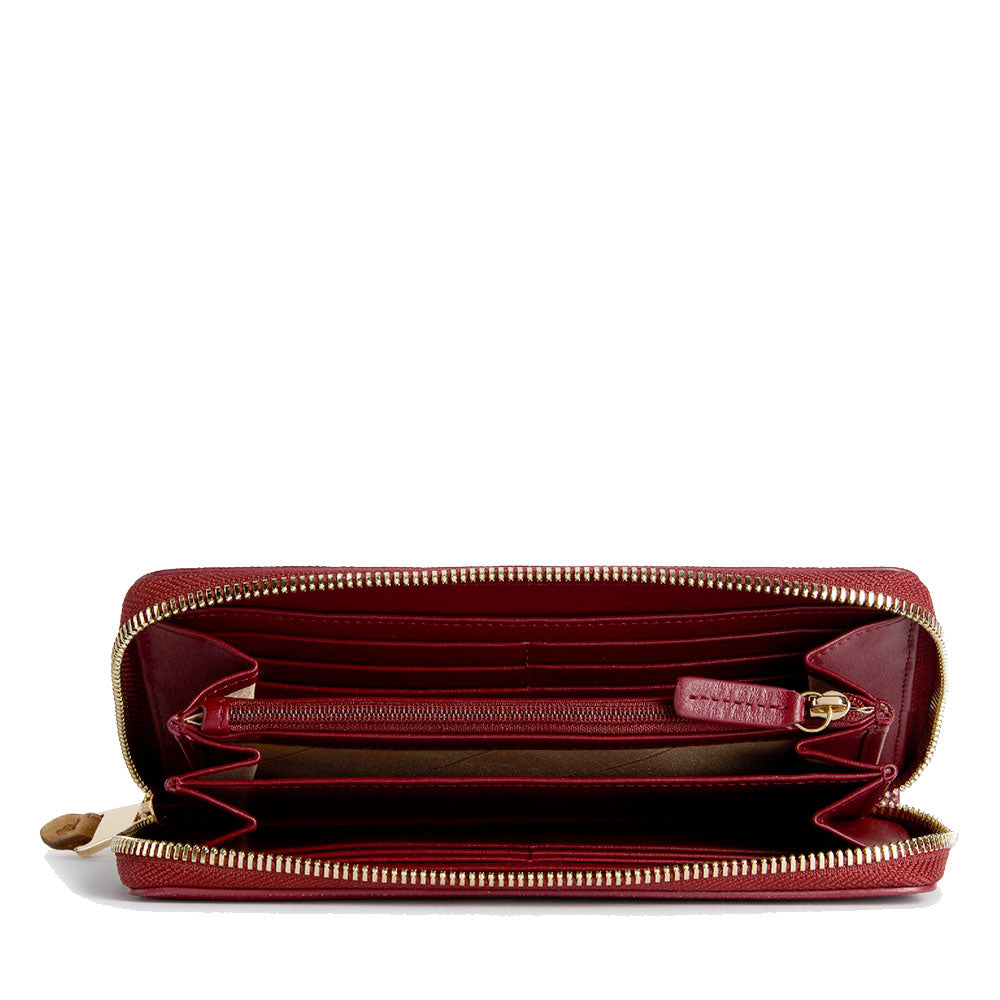 Portafoglio Donna Zip Around 1A Classe Alviero Martini linea Windy City Rosso Acero PM75