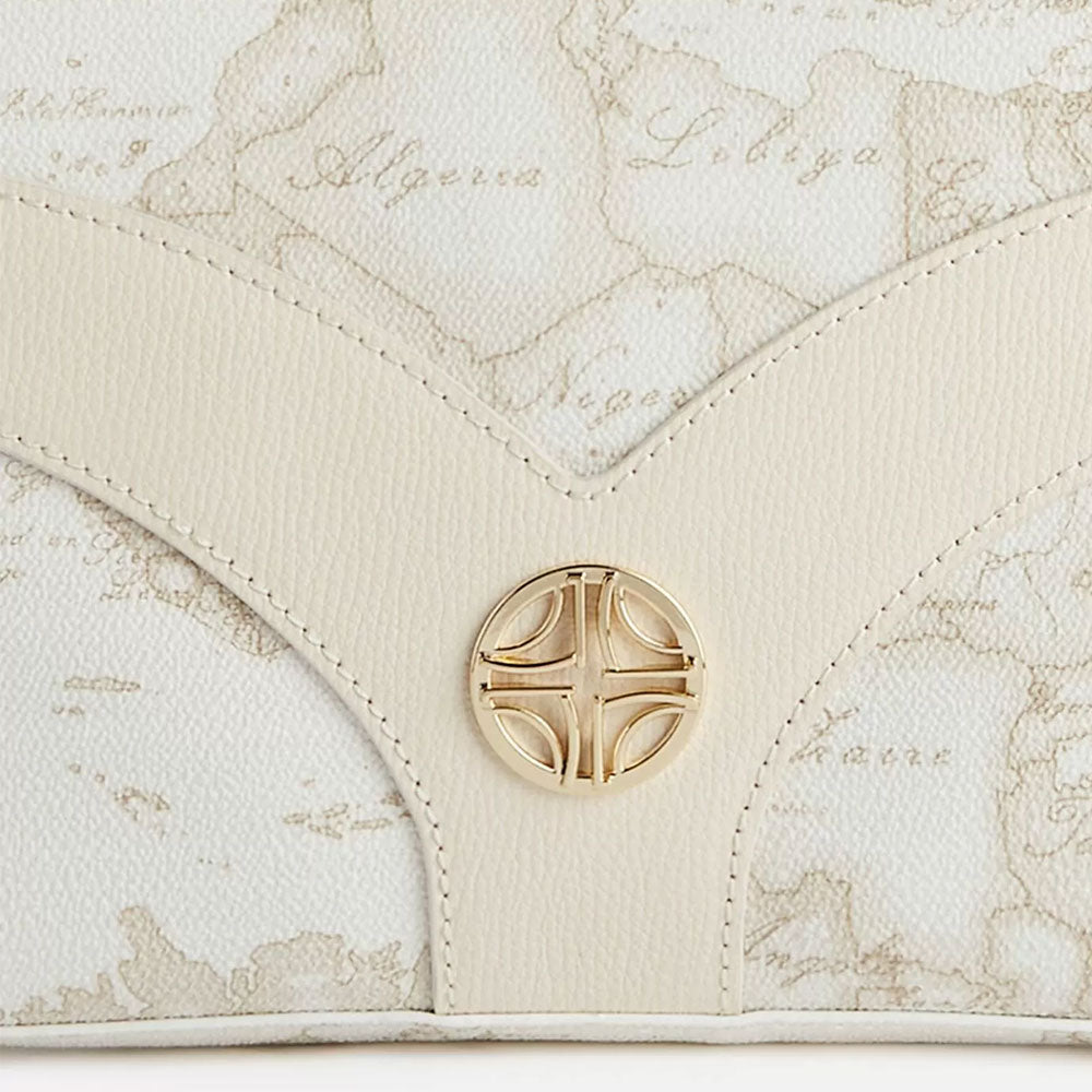 Pochette con Manichetto 1A Classe Alviero Martini linea Geo Sunrise Ring Geo White PN10