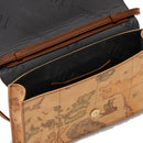 Women's Clutch Bag with Shoulder Strap 1A Classe ALVIERO MARTINI 3D Geo in Geo Classic and Chestnut - PN69