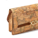 Women's Clutch Bag with Shoulder Strap 1A Classe ALVIERO MARTINI 3D Geo in Geo Classic and Chestnut - PN69