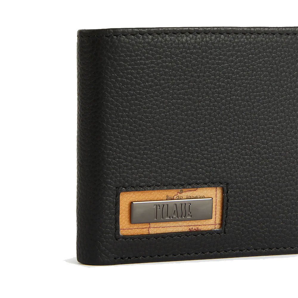 Portafoglio Uomo Piccolo 1A Classe Alviero Martini linea Trip Leather in Pelle Nera PN80