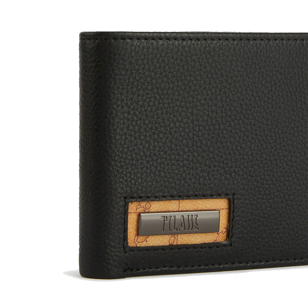 Portafoglio Uomo con Portamonete 1A Classe Alviero Martini linea Trip Leather in Pelle Nera PN81