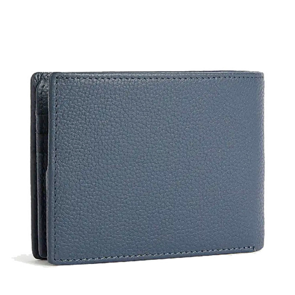 Portafoglio Uomo con Portamonete 1A Classe Alviero Martini linea Trip Leather in Pelle Blu Denim PN81