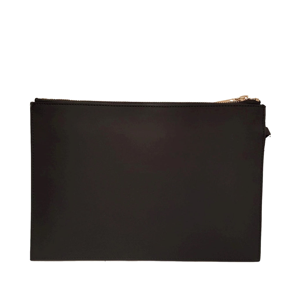 Flache Clutch mit Armband 1A Classe Alviero Martini Journey Geo Linie Schwarz PN97