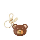 Bear-Shaped Keyring with Charm 1A Classe ALVIERO MARTINI in Chestnut Leather PO04
