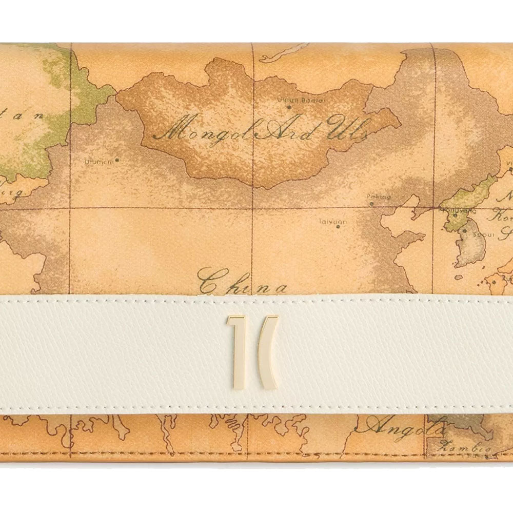 Geo Classic and Ivory Crossbody Clutch with Flap 1A Classe ALVIERO MARTINI Heritage Geo - PO40