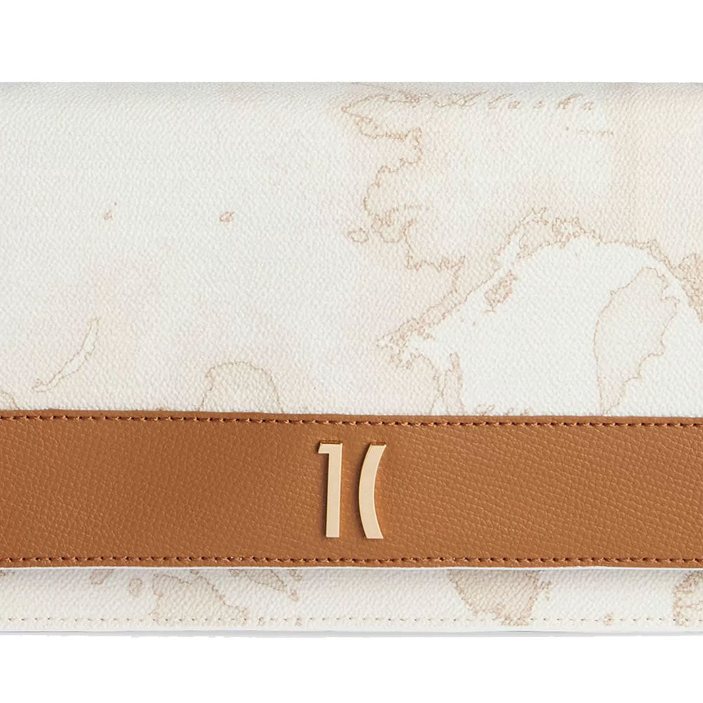 Geo White Crossbody Clutch with Flap 1A Classe ALVIERO MARTINI Heritage Geo - PO40